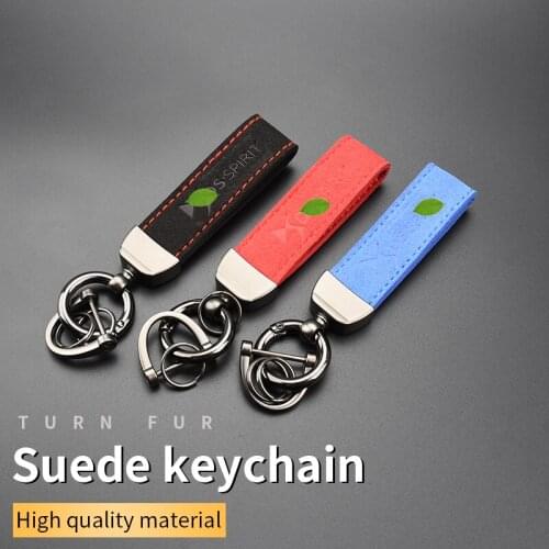 Suede Key Strap DS SPIRIT Logo Key Ring for DS SPIRIT DS3 DS4 DS4S DS5 DS 5LS DS6 DS7 DS9 Keychain
