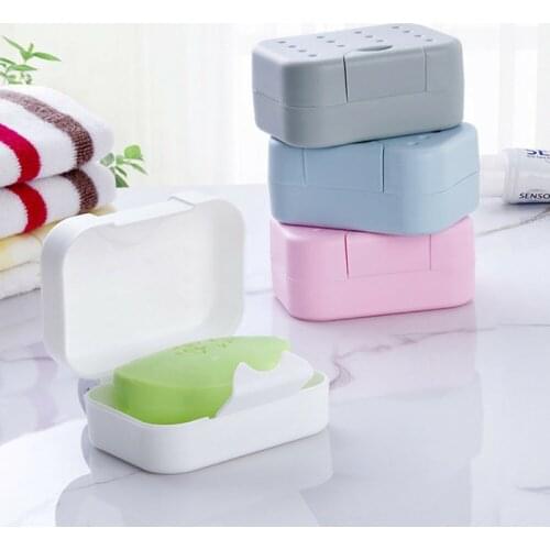 1Pcs New Soap Dish Box Case Portable Travel Trip Travell Soap Dish Box Case Holder Easy To Carry Soap Box Home Organizer