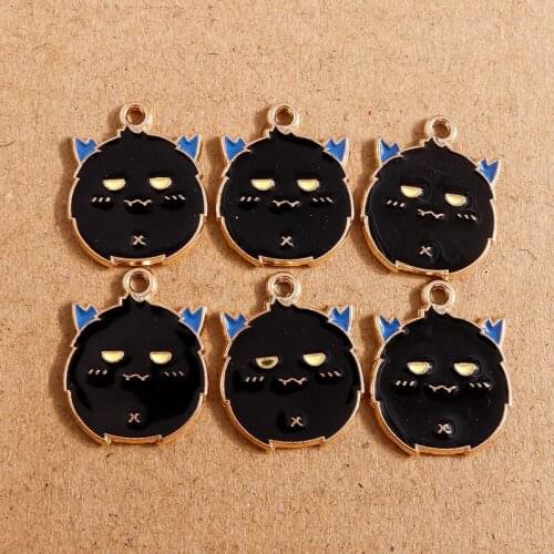 10pcs 18*22mm Alloy Enamel Halloween Bat Charms for Making Pendants Necklaces Earrings Keychain DIY Handmade Jewelry Findings