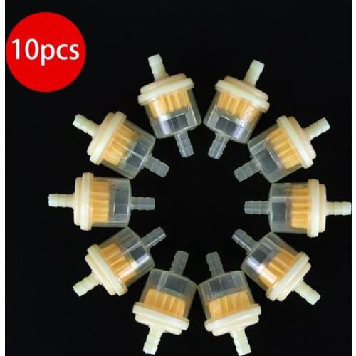 10PCS Universal Motorcycle Scooter Mini Small Engine Inline Carb Fuel Gas Filter