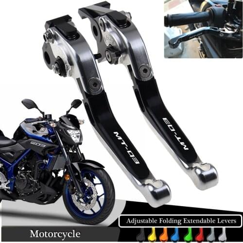 For YAMAHA MT-03 MT03 MT 03 2008-2014 2006 2007 2008 Motorcycle Folding Extendable Brake Clutch Levers Black