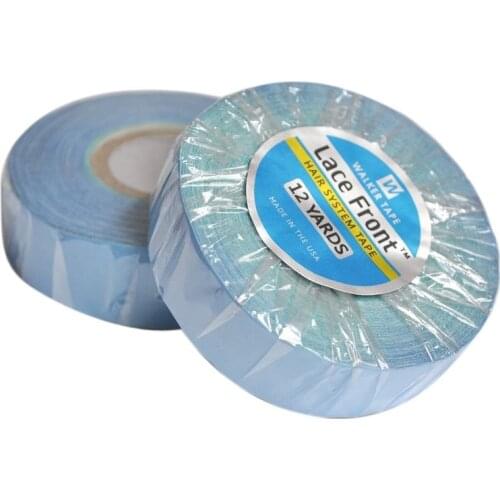 2.54cm*12yards Blue Lace Front Tape Double-sided Adhesive Tape for Hair Extension/Lace Wig/Toupee