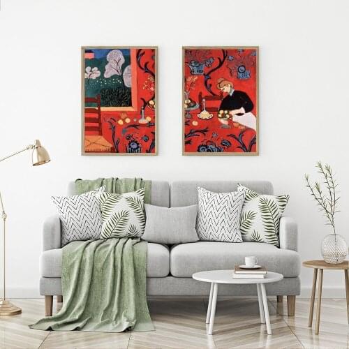 Matisse Museum Poster Canvas Painting,Fauvism Art Giclee Print,Vintage Red Wall Pictures,Home Decor