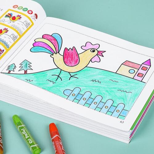 6 Books/Set Doodle coloring book Baby Enlightenment Learn to Draw Relieve Stress Kill Time Graffiti Painting Drawing Art Book