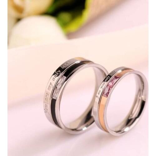 Ring Jewelry New Fashion Accessories Couple Rings Love Vows for Couples Gift Boutique Couples Ring Jewelry