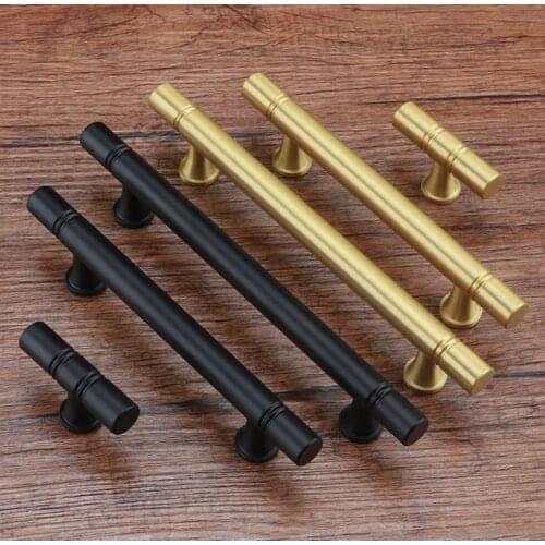 3.75'' 5" Brushed Gold Black Dresser Pulls knob Drawer Pulls Handles Kitchen Cabinet Pulls Handle T bar Knobs Furniture Hardware