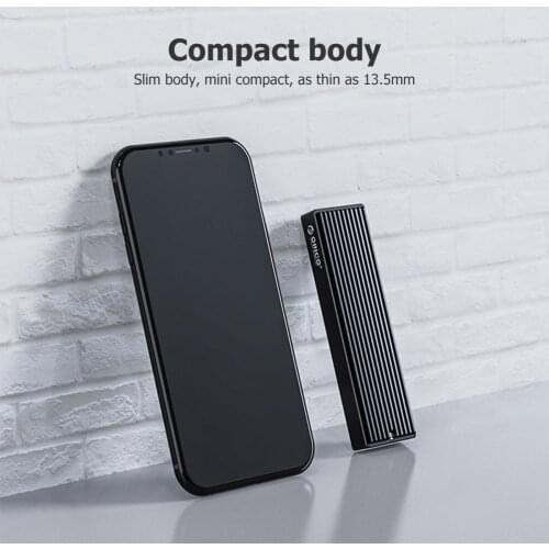 ORICO M.2 NVME Solid State Drive Enclosure Box NGFF TypeC Mobile External Box 10/5Gbps PCIe SSD Case for 2230 2242 2260 2280 SSD