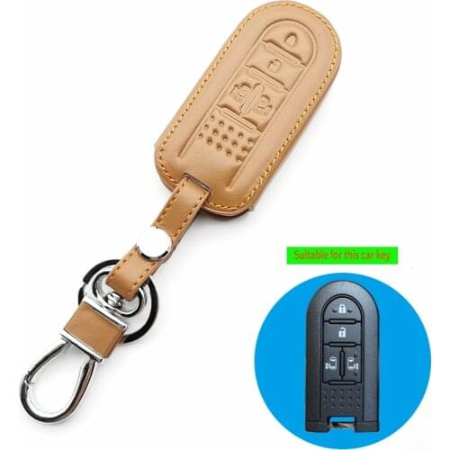 100% Leather Car Key Case Cover for Toyota Daihatsu Tanto ZAD LA600S Custom Move LA150S Moovecanvas LA800S