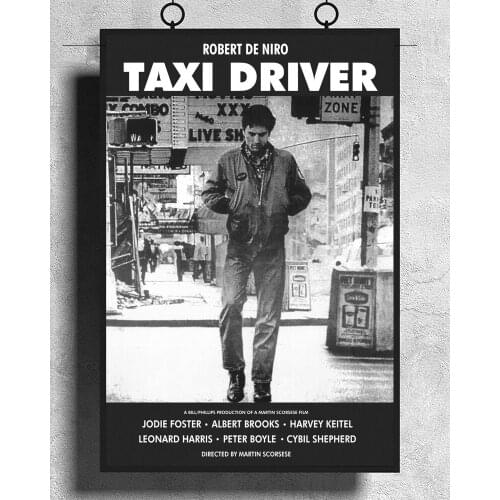 L077 TAXI DRIVER Movie Travis Bickle Silk Fabric Poster Art Decor Indoor Painting Gift