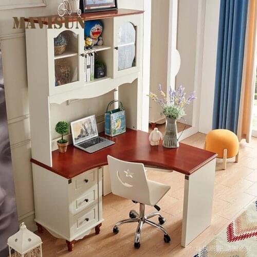Multifunctional Bedroom Furniture Set For Students Combination Of Kids Table And Bookcase Simple Modern School Writing Desk