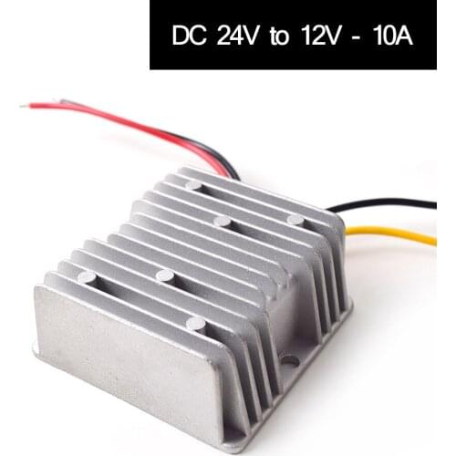 DC 24v to 12v Step Down Converter Reducer Regulator 10A 120W Power Supply Adapter for Auto Car Truck Vehicle Boat Solar System