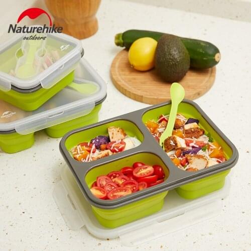 NatureHike Portable Foldable Lunch Box Travel Food Meal Boxes Picnic Sealed Preservation Food-grade Silicone Foods Container