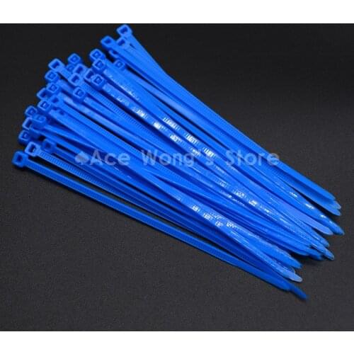 100Pcs/pack 3*100mm width 2.5mm blue Factory Standard Self-locking Plastic Nylon Cable Ties,Wire Zip Tie