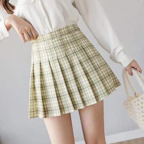 High-Waisted School Uniform Black Tennis Skirt Shorts Summer Harajuku Mini Pleated Skirts Womens 2021 Korean Fashion Kawaii
