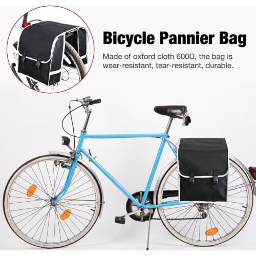 Bike Pannier Bags Rear Rack Bike Trunk Bag With Rain Cover Reflective Stripe Waterproof Bike Rear Seat Panniers Pack For Cycling