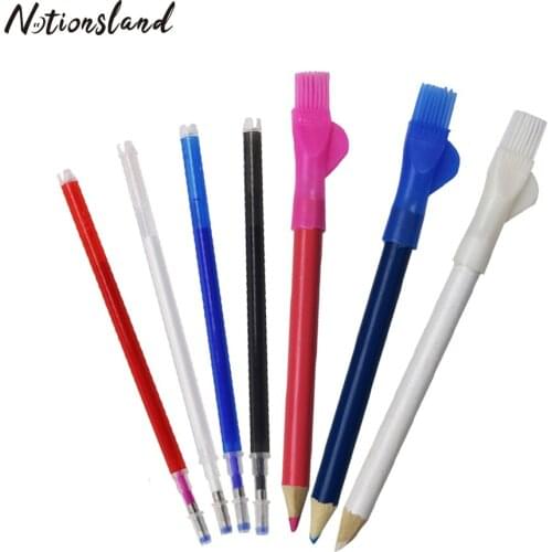 Heat Erasable Refill Pens High Temperature Disappearing Fabric Marker Pen&Tailors Pencil Dressmaking Craft Sewing Tools
