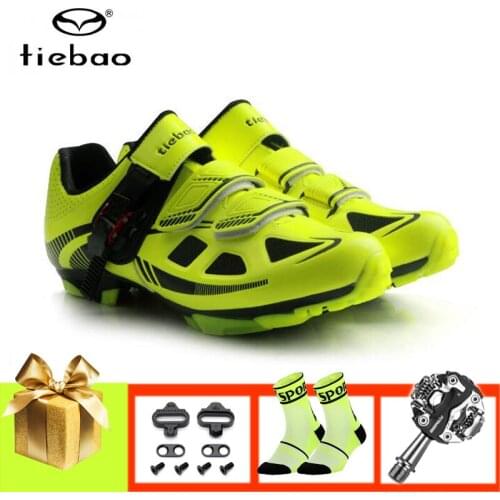 Tiebao cycling shoes mtb men women sapatilha ciclismo mountain bike sneakers self-locking breathable SPD mtb riding bike shoes
