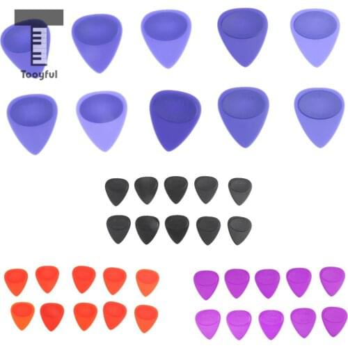 Tooyful 10Pcs Non-Slip Ukulele Felt Picks Plectrum Guitar Bass Mediator Genuine Soft Pure Wool Parts for Mandolin Banjo Guitar