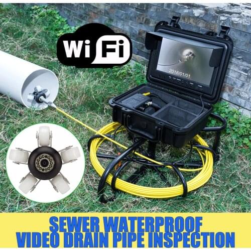 Built-in 8GB Card drain sewer Inspection Camera with DVR Function and 9inch TFT LCD Screen 6.5mm endoscope camera with WIFI