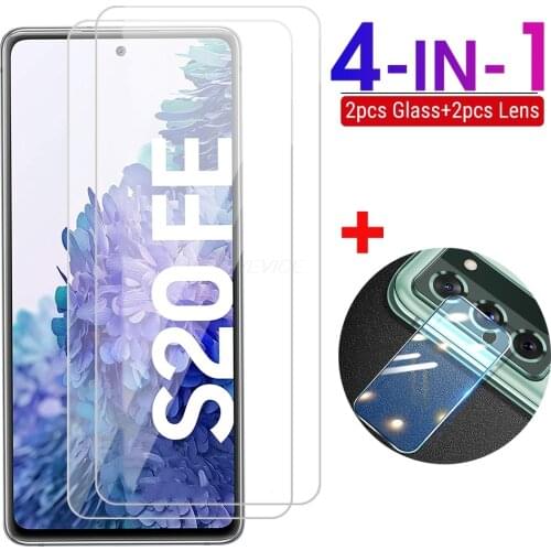 4in1 Tempered Glass For Samsung Galaxy S21 s20 FE 5G Screen Protector Camera protector For Samsung Galaxy s20fe s21 plus Glass