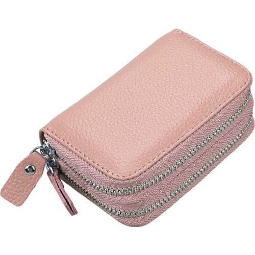 10PCS / LOT Genuine Leather Card Wallet Bank Credit Card Purse ID Holder Purses Business Card Wallets