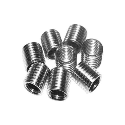 4pcs M12 M14 M16 copper nickel plated inner and outer nut Thread repair nuts Threaded sleeve