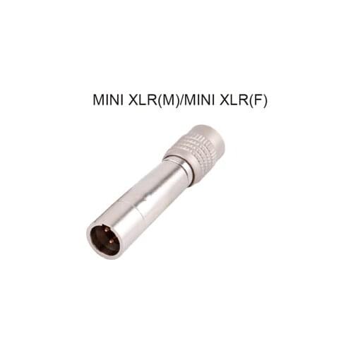 40pcs/lot KL Mini Xlr Male to Mini XLR Female Audio Adapter