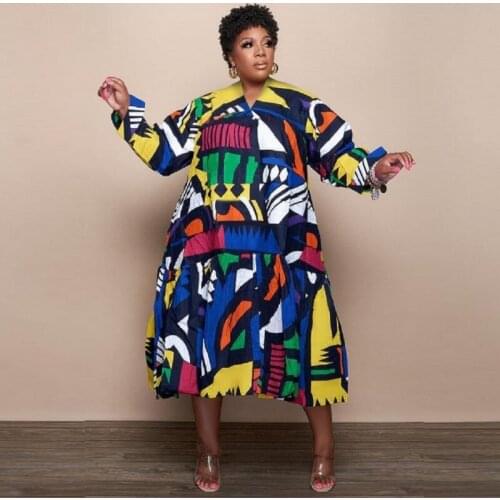 African Dresses For Women Dashiki Summer Autumn Plus Size Dress Ladies Traditional African Clothing Dreaes New Style Classic