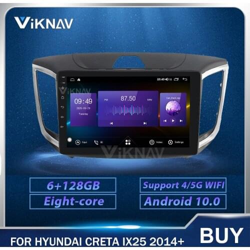 128G 10 Inch Android Car Stereo Radio For Hyundai Creta IX25 2014+ Car Multimedia Player GPS Navigation Touch Screen 2Din