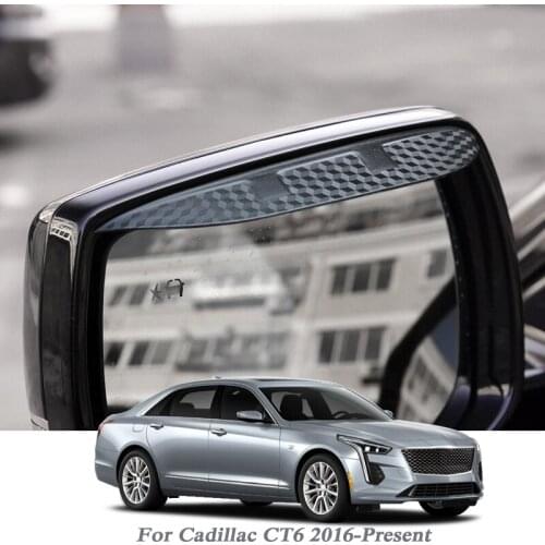 Car Rearview Mirror Rain Eyebrow Auto Shield Snow Guard Sun Side Visor Shade Protector For Cadillac CT6 2016-Present Accessory