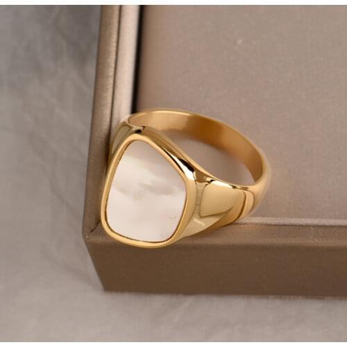 316L stainless steel fadeless fritillery light luxury senior sense ring Mori INS cold wind niche design air quality ring tide