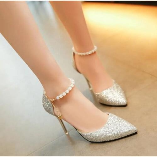 Cresfimix women fashion pointed toe 7cm high heel shoes lady sexy red wedding high heels with pearl deco female party shoes a887