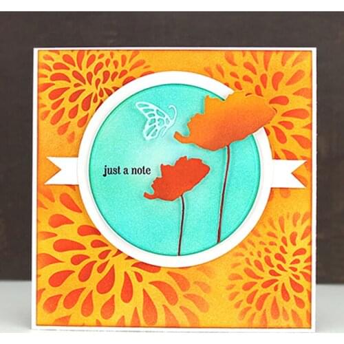 Fireworks, Blooming Flowers Stencil For DIY Scrapbooking Paper Cards Making Crafts Kids Fun Plastic Templates Decorative New