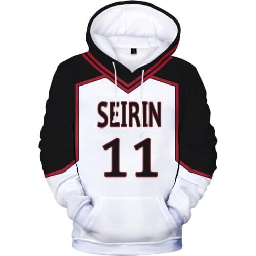 Kurokos Basket Ball 3D Printed Hoodies Kuroko no Basuke SEIRIN School Uniform Cosplay Costume O-Neck Oversize Sweatshrits 5XL