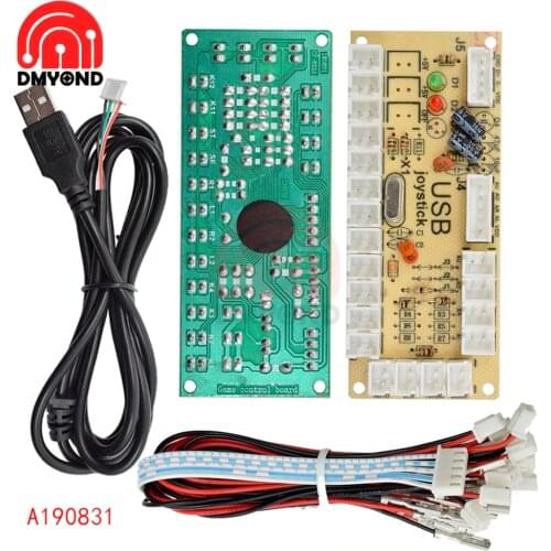 Zero Delay Arcade USB Encoder Controller PC to Joystick 2-Push Button Cable Rocker Cable Kit for Raspberry Pi ADC Nintendo 3DS