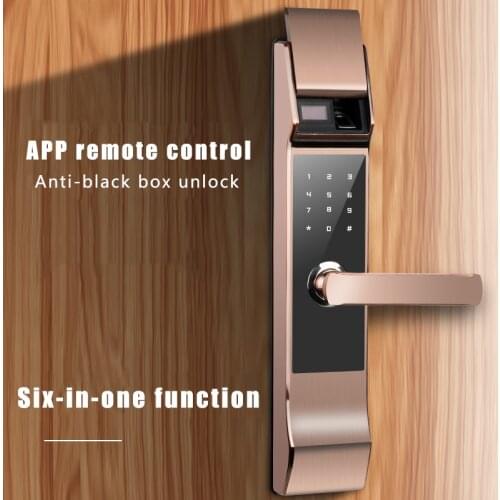 Cover fingerprint lock security door mobile phone remote electronic lock Automatic smart password lock small sliding