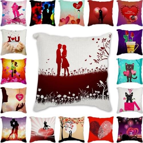 Lovers Series Cushion Cover ValentineS Day Confession Pillow Case Cushion Case Sofa Car Pillowcase 45*45cm Cushion Covers