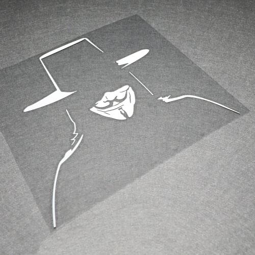 Car Styling Sticker Auto Body Window Rear Windshield Decorate Decals Reflective for Revenge V Mask Man Vendetta