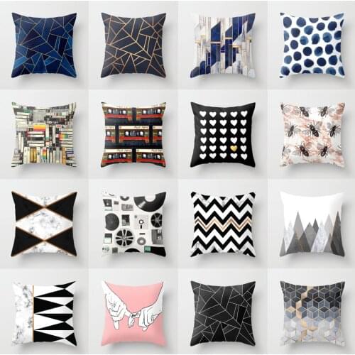 Nordic Geometric Cushion Cover Polyester Throw Pillows Covers Decorative Pillows 45x45cm For Decoration Home Sofa Pillowcase New