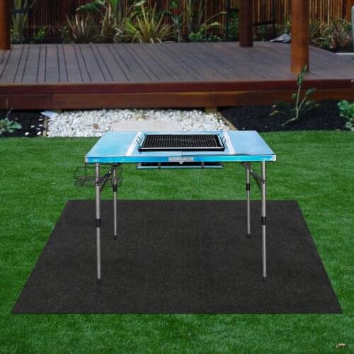 Non-woven Oven Floor Mat Garden BBQ Flame Retardant Outdoor 50x36 Inch Environmentally Friendly PVC Material Neat And Beautiful