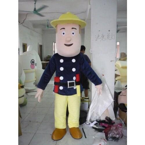 New Style Cartoon Handsome Fireman Halloween Cosplay Animal Mascot Costume Foam Costumes Free Shipping Advertising Clothing
