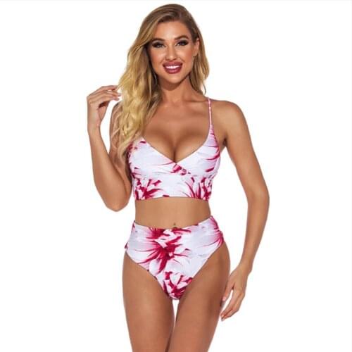 High Waist Sexy Bikinis Swimwear Womens Swimsuits Push Up Biquini Bathing Suits V-Neck Brazilian Bikini Set