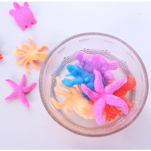 100PCS Mixed Expansion Toy Growing In Water Bulk Swell Sea Creature Various Kinds Colorful Puzzle Creative Magic Toys J0554
