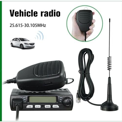 Ultra Compact AM/FM Mini Mobie CB Radio 25.615-30.105MHz 8W 10 Meter Amateur Mobile Radio Station CB-40M Citizen Band Radio