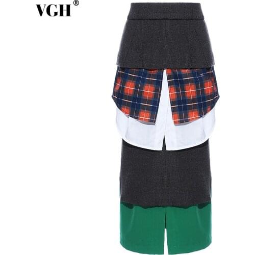 Женские осенние юбки VGH China At AliExpress