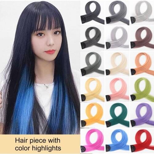 Women Lady Multi Colors Long Straight Hanging Ear Headwear Party Hair Extension Hairpiece Popular Style Headwear For Girls