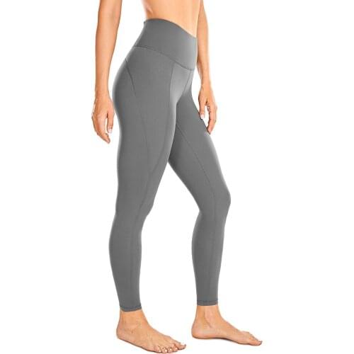 Womens Brushed Ultra Soft Leggings Naked Feeling Soft Yoga Pants High Waisted Workout Tights 25 Inches