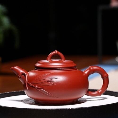 Zisha pot, raw ore, Dahongpao, bamboo leaf level boutique, customized Huacha pot, famous supplier and wholesale agent