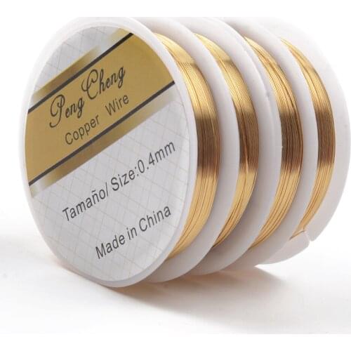 0.3/0.4/0.5/0.6mm Silver Gold KC Gold Copper Wire Cords Necklace Bracelet Beading Thread For Jewelry Making Diy Accessories