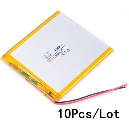 10pcs/Lot 3.7V 4000mAh 458292 Polymer Li-ion Battery For E-Book Power Bank PDA Portable DVD Consumer electronics safety lamp